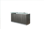 Mayline Medina Gray Steel Finished Reception Desk