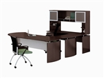 Medina Collection MNT32LDC U Shaped Desk in Mocha by Mayline