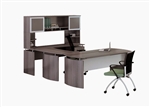 Mayline Medina Gray Steel Finished Right Handed U Desk MNT36LGS