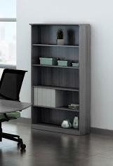 Mayline Medina Series Gray Steel Laminate Adjustable Bookcase