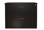 Mayline Medina Series Locking 2 Drawer Lateral File Cabinet with Mocha Finish