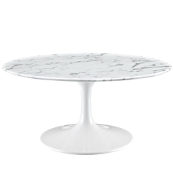 Modway EEI-1140 Lippa Collection Artificial Marble Coffee Table with 42" Top