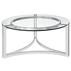 Modway EEI-1438 Signet Coffee Table with Circular Glass Top