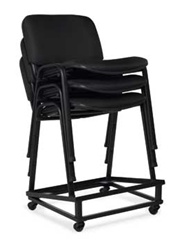 Black Armless Stack Chair 11704 by Offices To Go