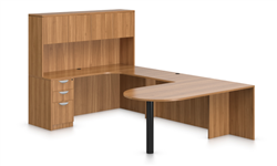 Offices To Go Superior Laminate Desk SL-F In Walnut