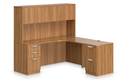 Offices To Go SL-L Superior Laminate Desk with Hutch