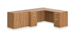 Offices To Go SL-N Superior Laminate Office Furniture Set In Walnut