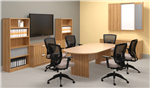Offices To Go Walnut Finished Superior Laminate Boardroom Table
