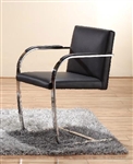 High End Arlo Side Chair in Black Leather by Woodstock Marketing