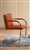 Tan Leather Arlo Side Chair by Woodstock Marketing