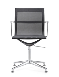 Joan Series Contemporary Black Mesh Side Chair from Woodstock Marketing