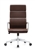 Jimi High Back Brown Leather Professional Executive Chair with Chrome Frame