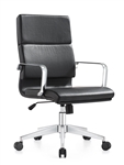 Jimi Black Leather Conference Chair by Woodstock Marketing