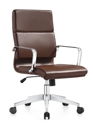 Jimi Brown Leather Conference Chair by Woodstock Marketing