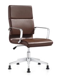 Jimi Brown Leather Side Chair by Woodstock Marketing