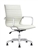 Janis Ribbed Back White Leather Side Chair by Woodstock Marketing