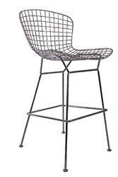 Contemporary Polished Metal Bar Stool by Woodstock