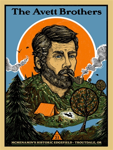 The Avett Brothers Concert Poster by Zeb Love