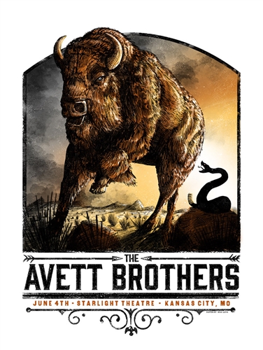 The Avett Brothers Concert Poster by Zeb Love