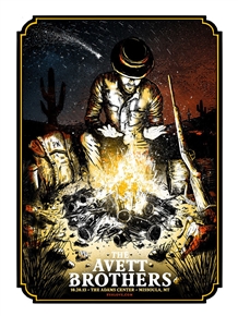 The Avett Brothers Concert Poster by Zeb Love