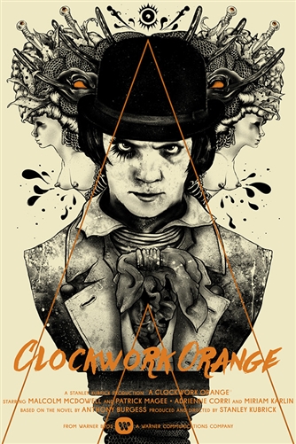 A Clockwork Orange Movie Poster by Zakuro Aoyama
