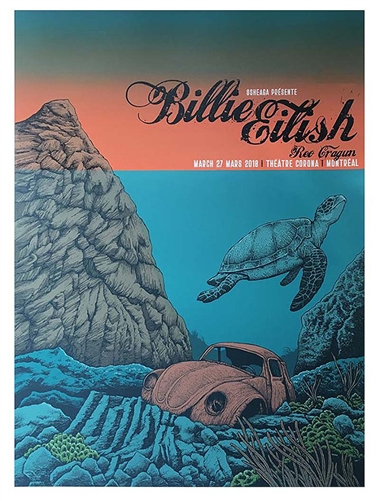 Billie Eilish Concert Poster by Pat Hamou