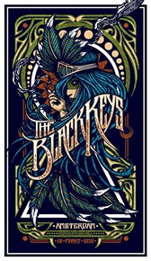 Black Keys Silkscreen Concert Poster Brad Klausen