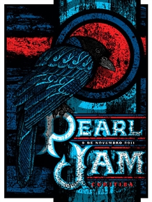 Pearl Jam Silkscreen Concert Poster Brad Klausen