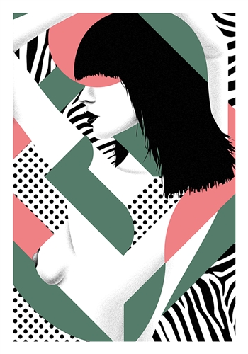 Cute Cut 3 Green Art Print by Jean Leblanc