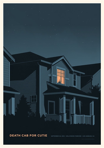 Death Cab For Cutie Concert Poster by Simon Marchner