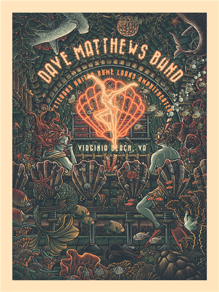 Dave Matthews Band Concert Poster by Luke Martin