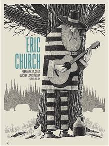 Eric Church Concert Poster by Methane Studios