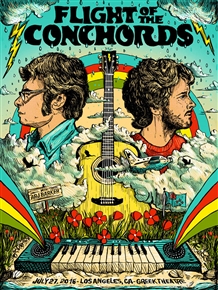 Flight Of The Conchords Concert Poster by Zeb Love