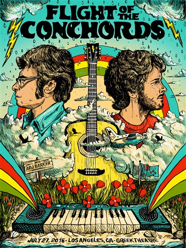 Flight Of The Conchords Concert Poster by Zeb Love