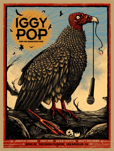 Iggy Pop Concert Poster by Zeb Love