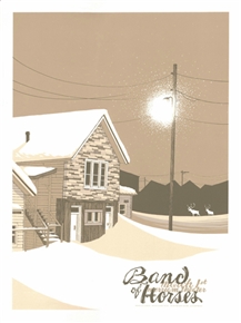 Band Of Horses Concert Poster by Justin Santora
