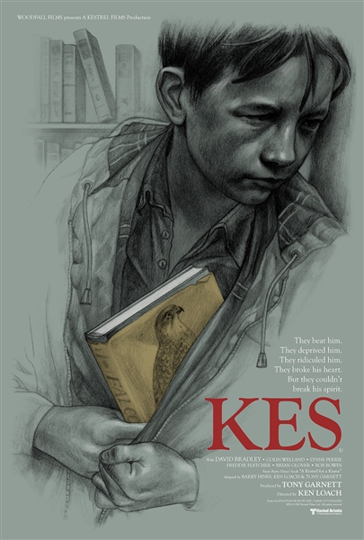 Kes movie poster by Jonathan Burton