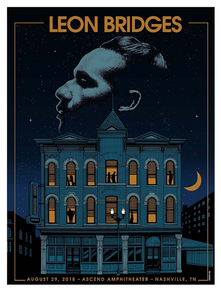 Leon Bridges Concert Poster by Pat Hamou