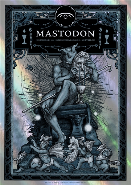 Mastodon Concert Poster by Serpent Tusk Studio