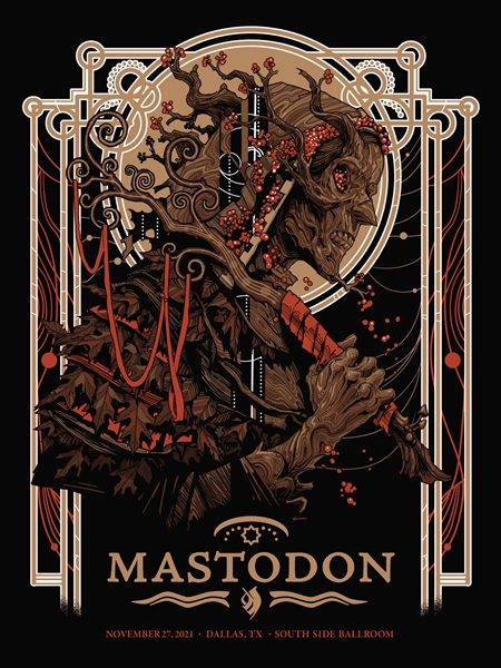 Mastodon Concert Poster by Scott Buoncristiano