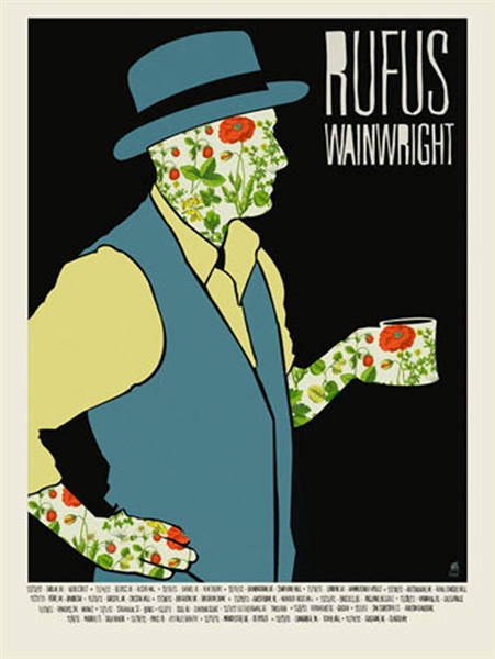 Rufus Wainwright Concert Poster by Methane Studios