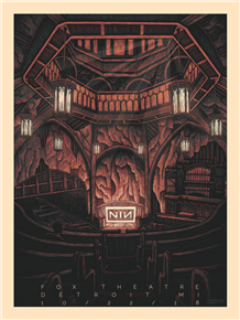 Nine Inch Nails Concert Poster by Luke Martin