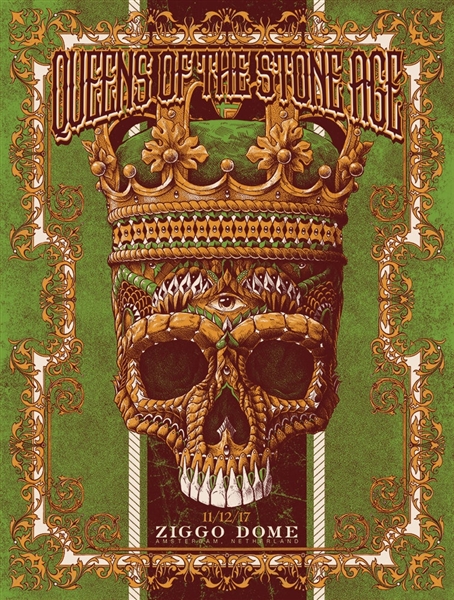 Queens Of The Stone Age Concert Poster by Bioworkz