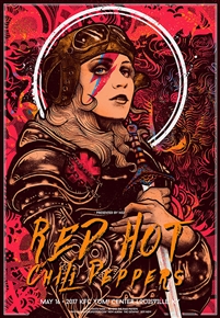 Red Hot Chili Pepper concert poster by Nikita Kaun