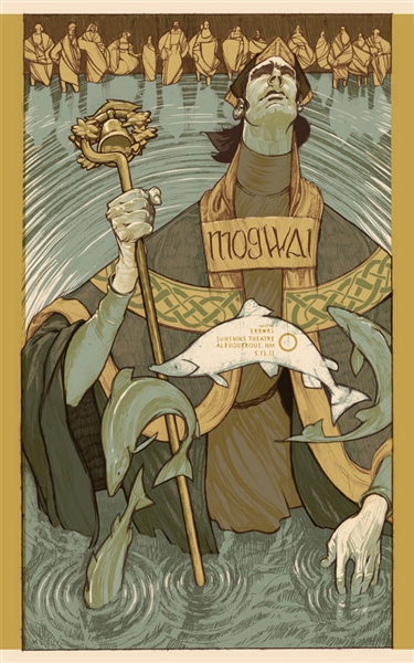 Mogwai Concert Poster by Rich Kelly