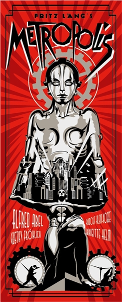 Metropolis Movie Poster (Red) by Rodolfo Reyes