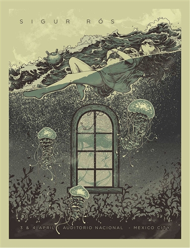 Sigur Ros Concert Poster by Alex Wezta