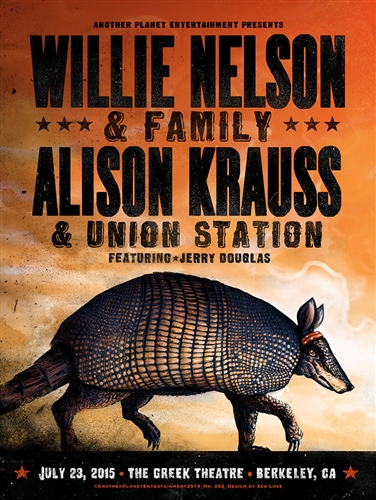 Willie Nelson Concert Poster by Zeb Love