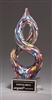 Helix-Shaped Multi-Color Art Glass Award