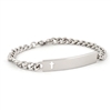 Ladiesâ€™ ID Bracelet with Cut Out Cross Plaque